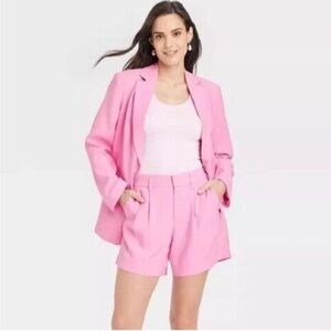 A New Day Pink Short + Blazer set (NWT)